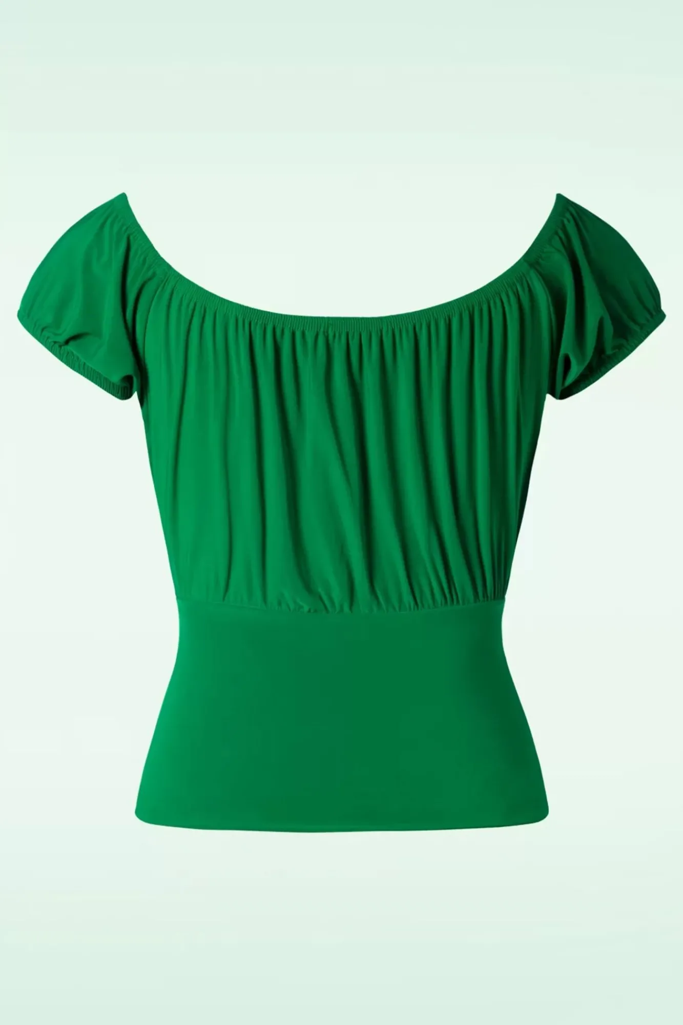 belinda_offshoulder_top_in_groen_1.webp Outlet Vintage Chic for Topvintage Belinda Off-Shoulder Top In Groen