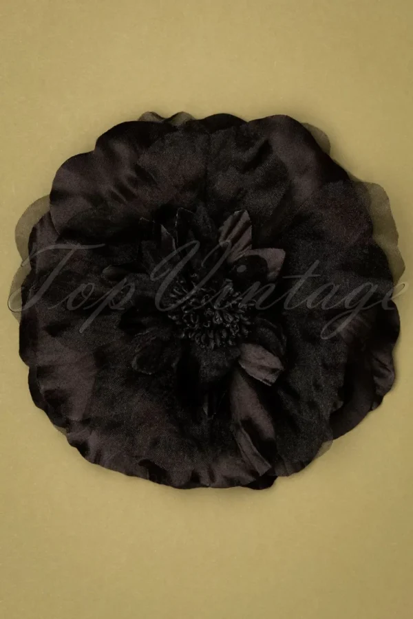 Store Urban Hippies Big Flower Corsage In Zwart