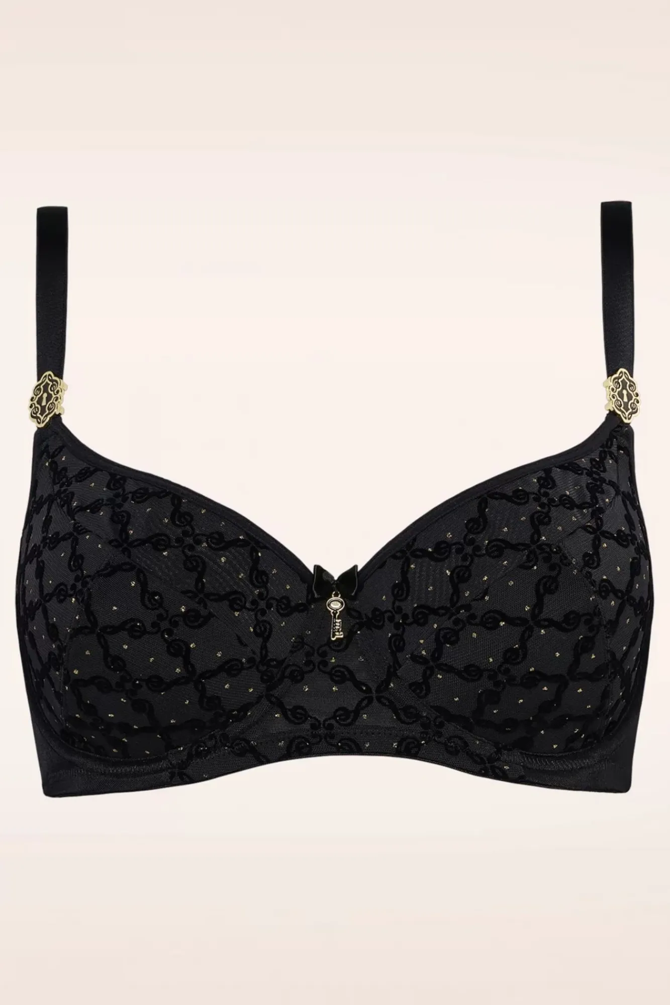 calliope_balconette_bh_in_zwart_en_goud_print_0.webp Outlet Marlies Dekkers Calliope Balconette Bh In Zwart En Goud Print