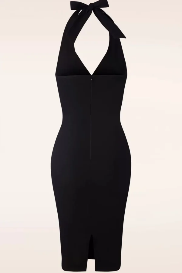 Store Vintage Chic for Topvintage Cher Halter Pencil Jurk In Zwart