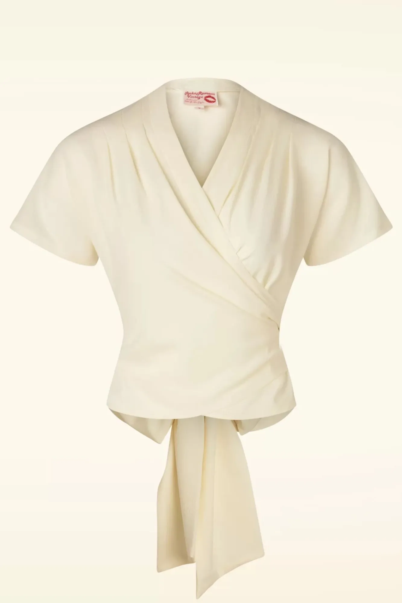 darla_wikkelblouse_met_korte_mouwen_in_antiek_wit_0.webp Sale Rock N Romance Darla Wikkelblouse Met Korte Mouwen In Antiek Wit
