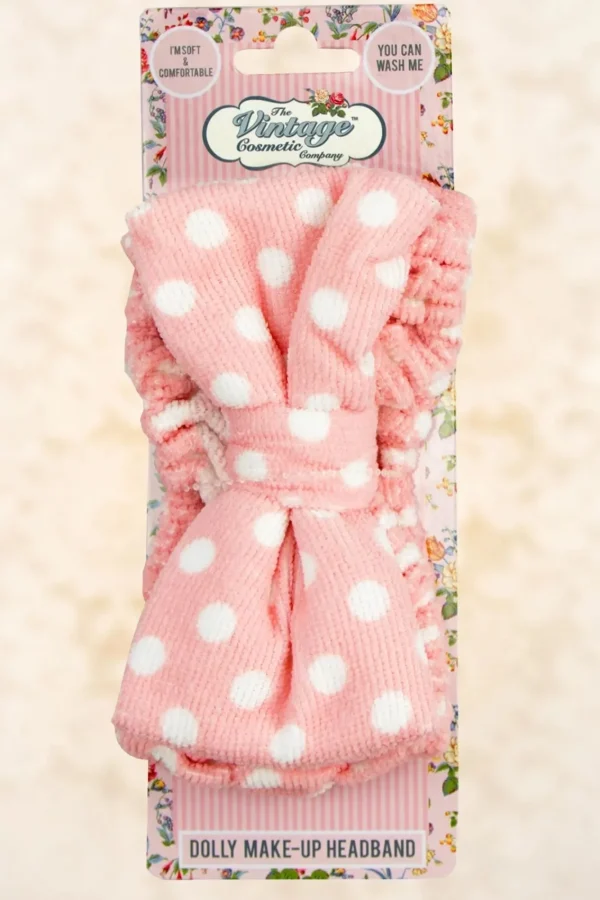 Store The Vintage Cosmetic Company Dolly Make-Up Hoofdband In Roze