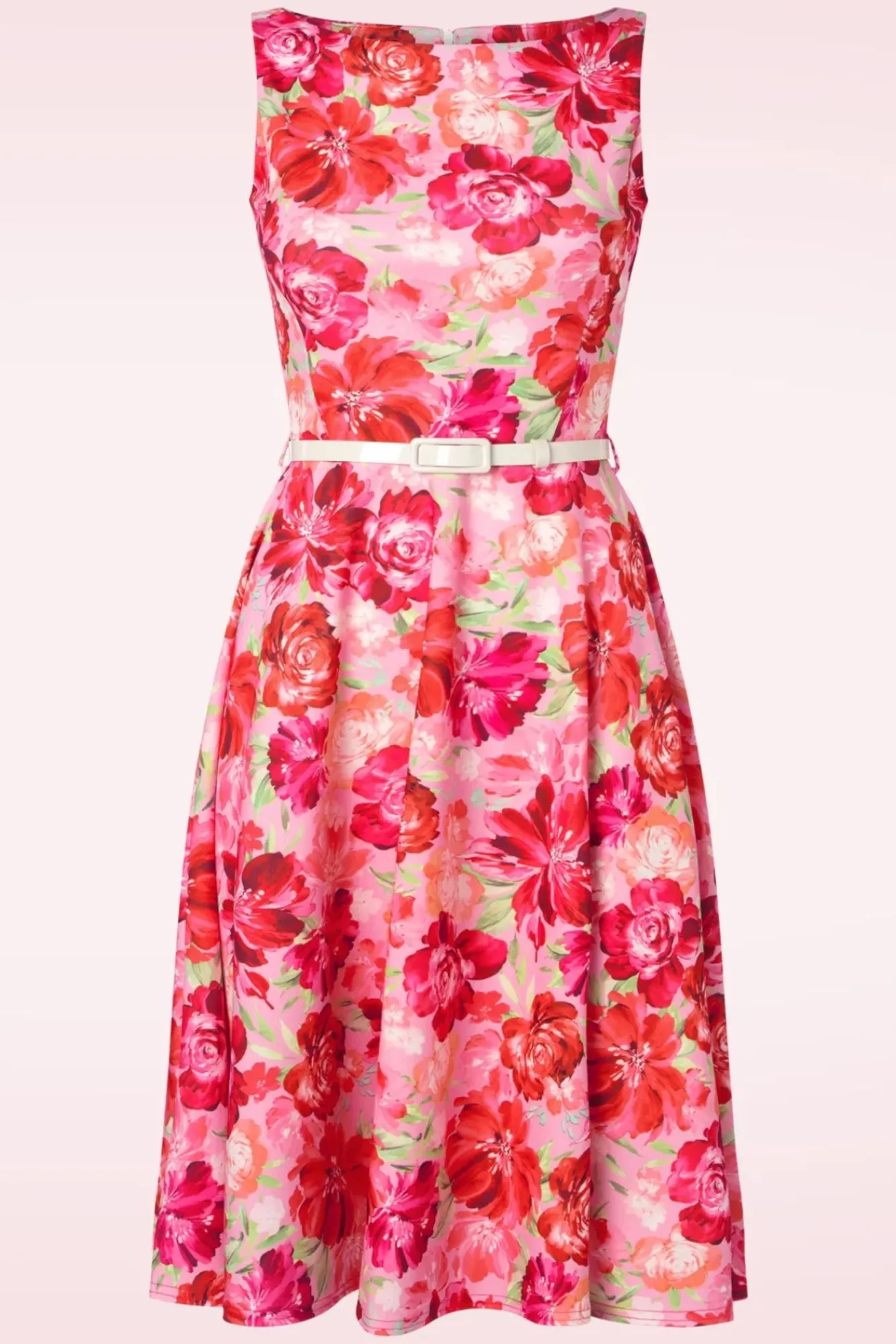 francine_flower_swing_jurk_in_roze_0.webp Cheap Vintage Chic for Topvintage Francine Flower Swing Jurk In Roze