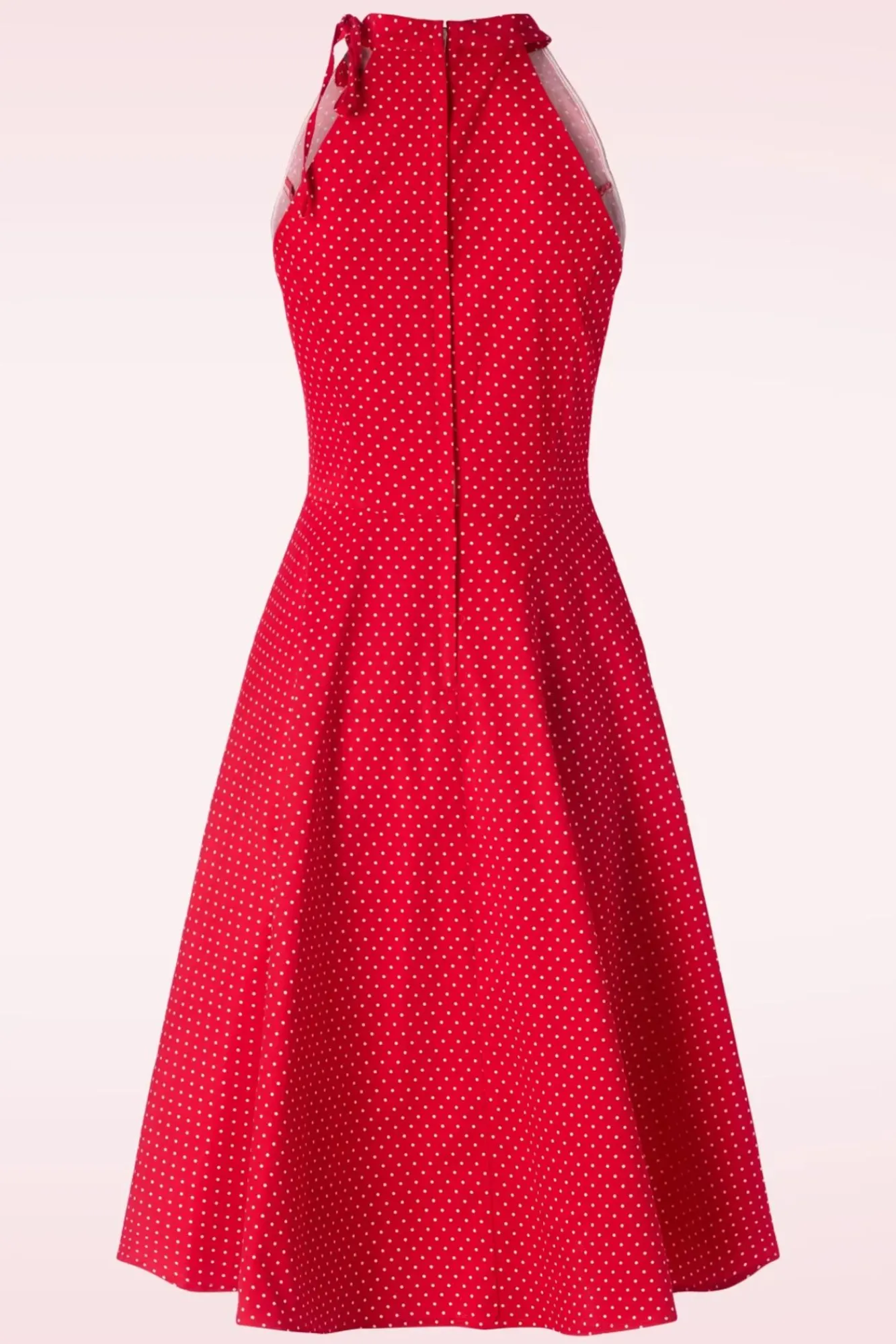 hattie_halter_spot_swing_jurk_in_rood_1.webp Online Banned Retro Hattie Halter Spot Swing Jurk In Rood