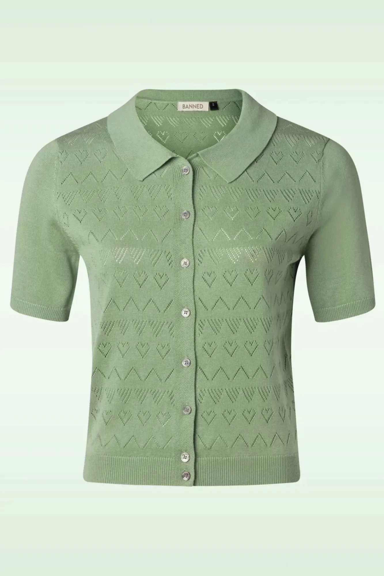 heart_waves_cardigan_in_groen_0.webp Online Banned Retro Heart Waves Cardigan In Groen