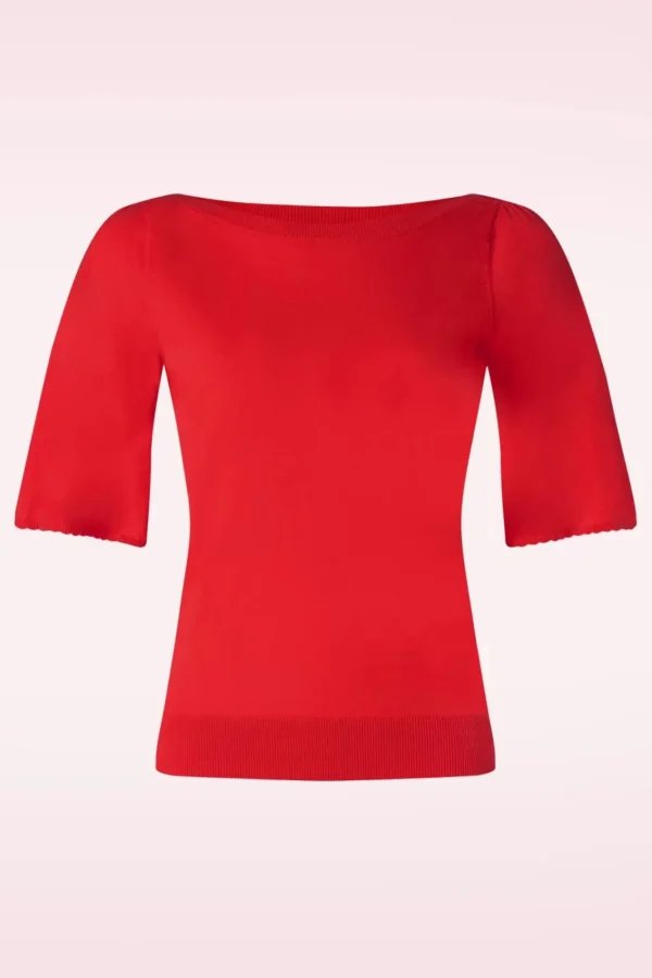 Best Sale King Louie Ivy Top Wijde Mouw Club In Vurig Rood
