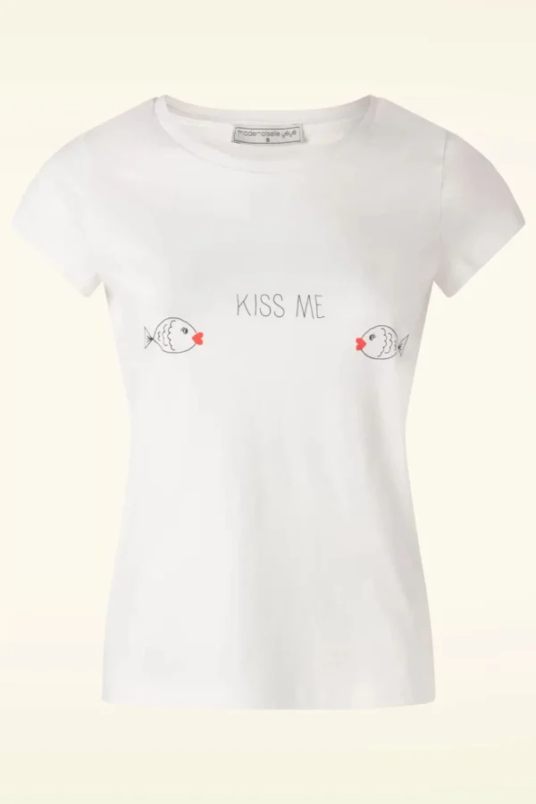 Cheap Mademoiselle Yu00e9Yu00e9 Kiss Me T-Shirt In Ecru