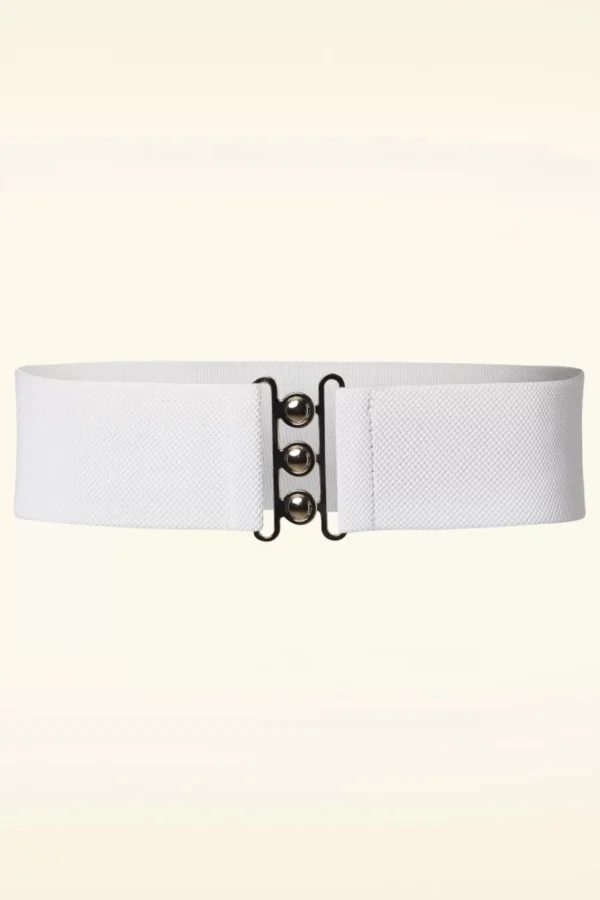 Clearance Banned Retro Lauren Retro Stretchriem In Wit