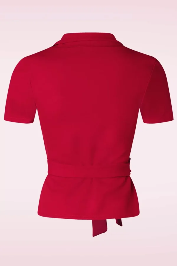 Discount Vintage Chic for Topvintage Maggie Wikkeltop In Rood
