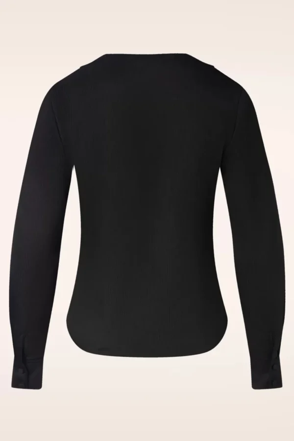 Online Banned Retro Maria Blouse In Zwart