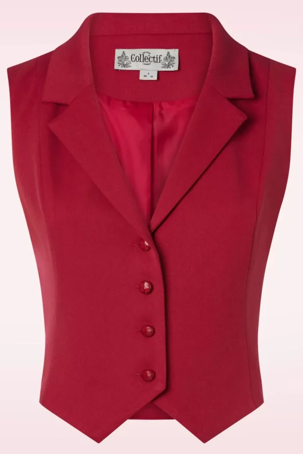 Clearance Collectif Clothing Milla Gilet In Rood