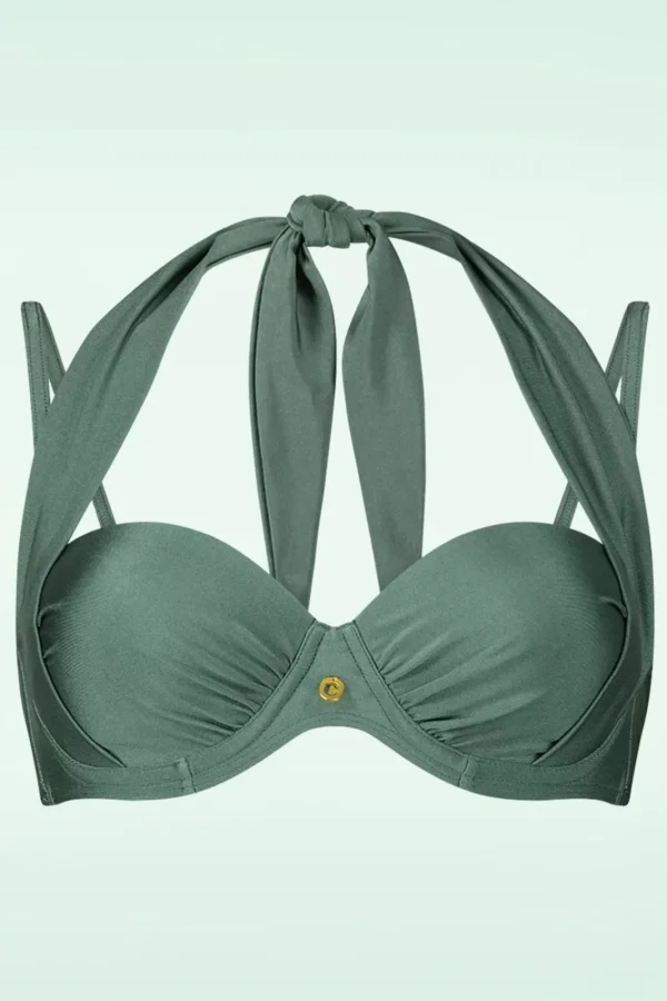 Best TC Beach Multiway Bikinitop In Groene Glitter