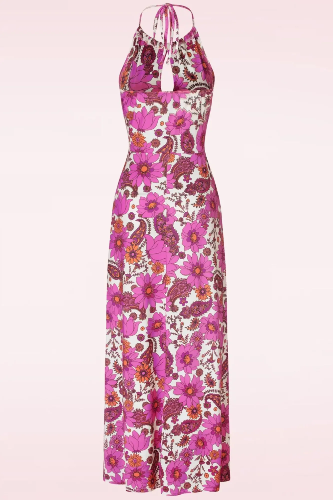 polly_maxi_jurk_in_wit_en_roze_3.webp Online Vintage Chic for Topvintage Polly Maxi Jurk In Wit En Roze