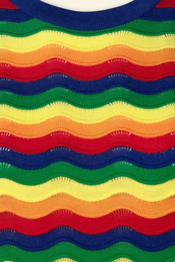 Shop Banned Retro Rainbow Waves Jumper In Multi