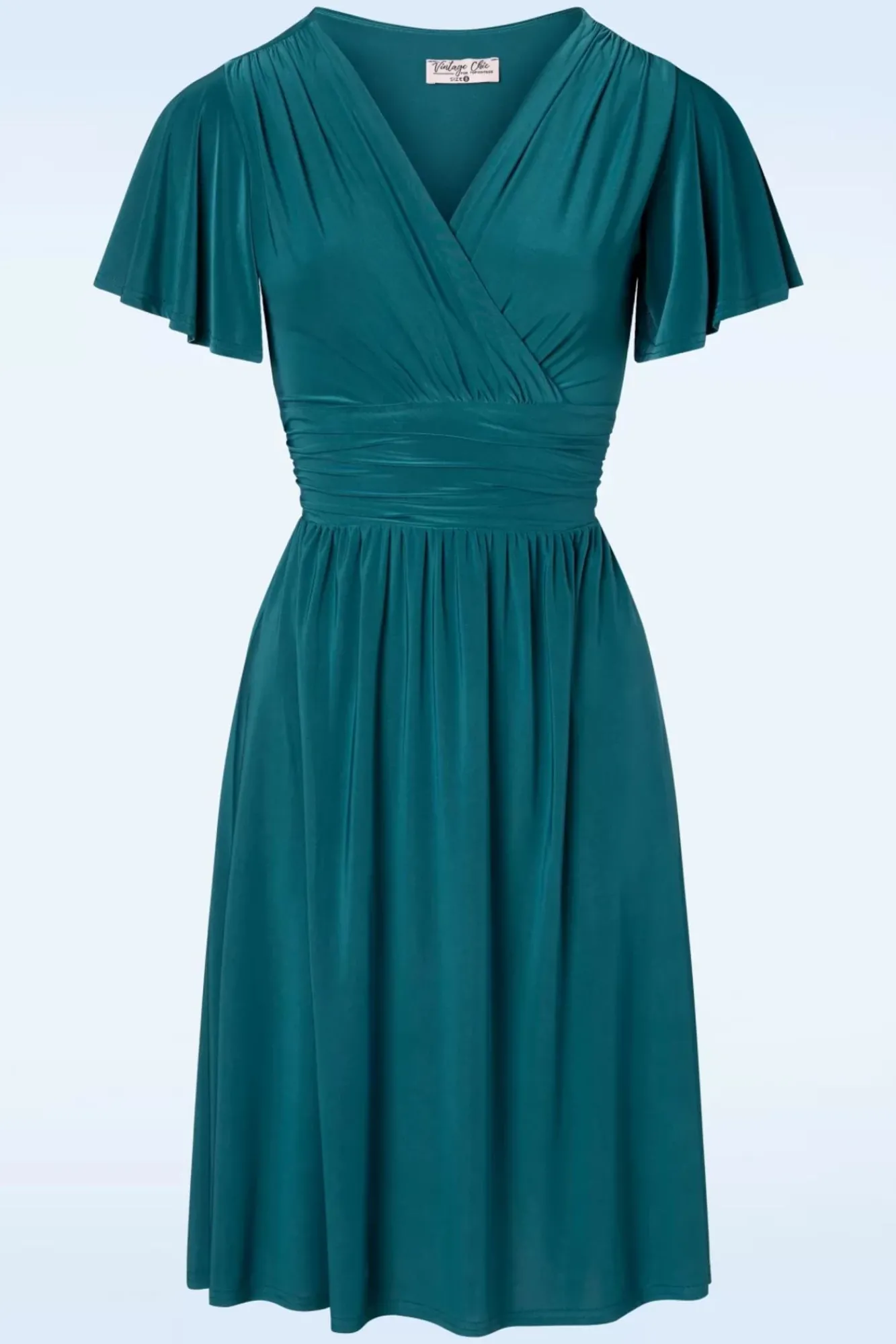 sadie_swing_jurk_in_groenblauw_0.webp Clearance Vintage Chic for Topvintage Sadie Swing Jurk In Groenblauw